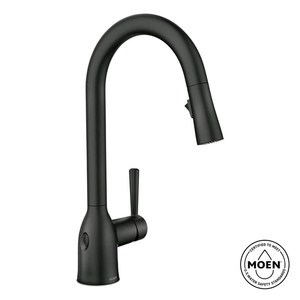 Adler Matte Black Touchless Pull-Down Kitchen Faucet