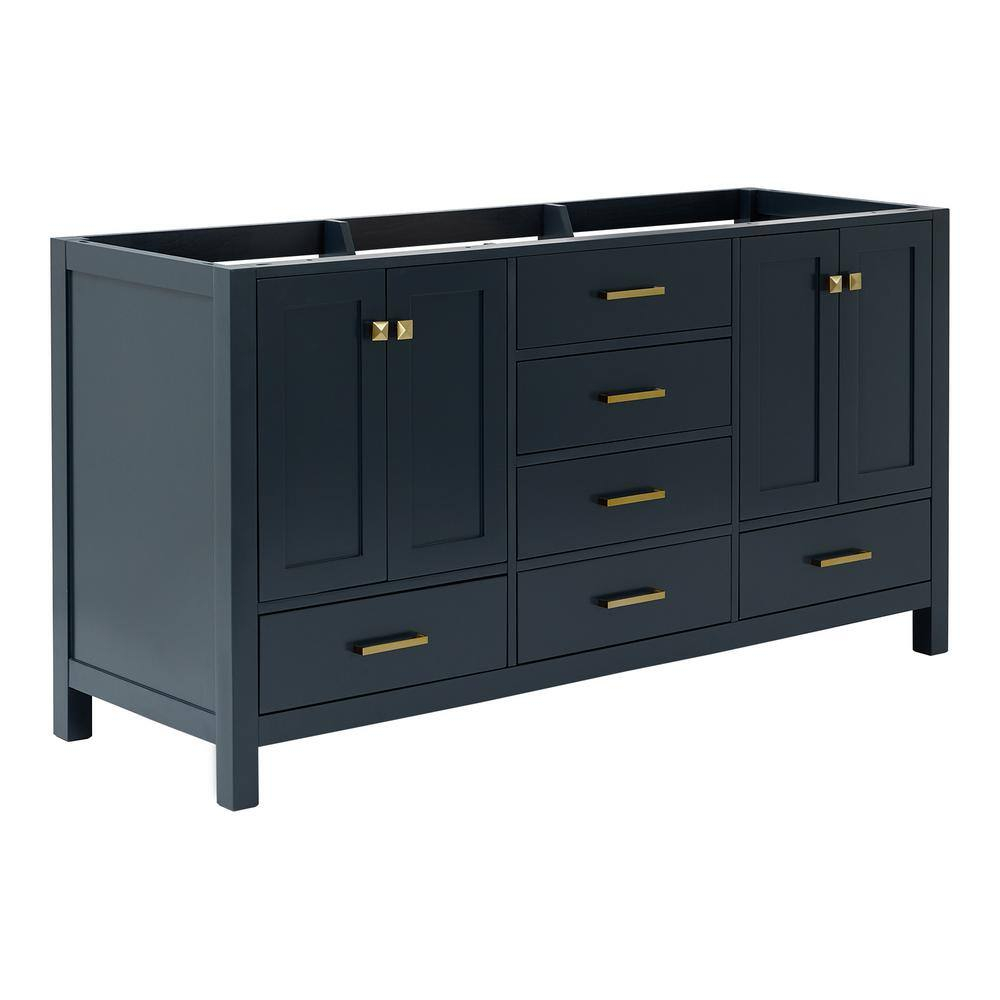 Ariel A067d-Bc Cambridge 66" Double Free Standing Vanity Cabinet Only - Blue