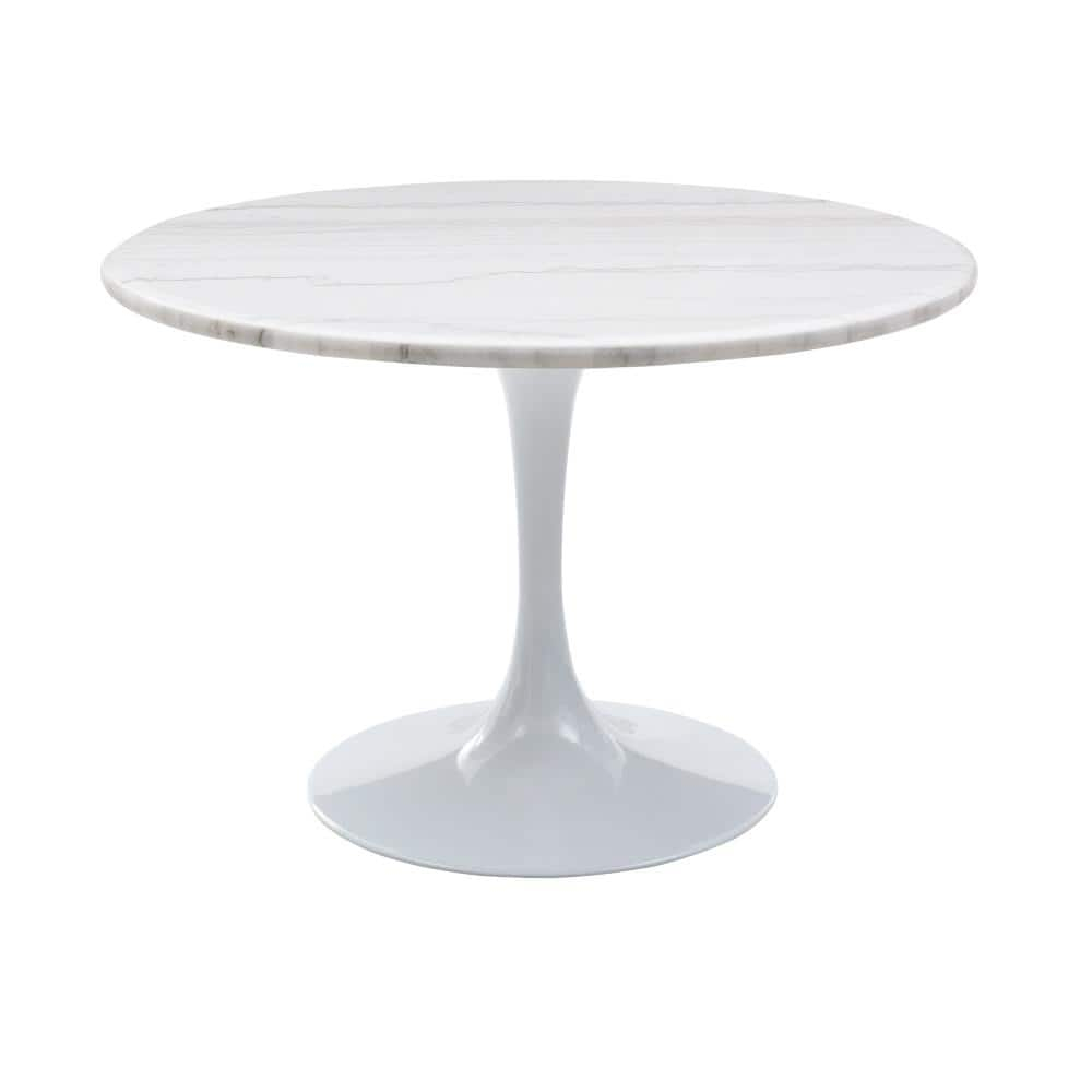 Steve Silver Colfax White Marquina Marble Dining Table