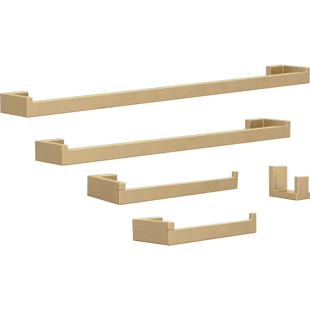 Franklin Brass BFT65-BB Beaufort 5-Piece Bath Accessory Set, Satin Gold
