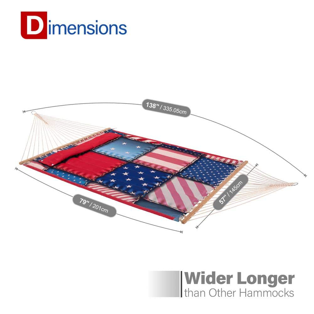 Hammock Quilted 80" X 55" - American Flag