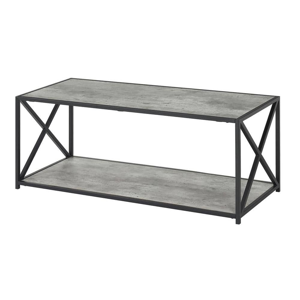 Convenience Concepts Tucson Coffee Table in Faux Birch Gray Wood Finish