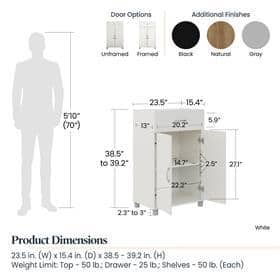 Systembuild Evolution Lory Framed 2 Door/1 Drawer Base Cabinet in Natural