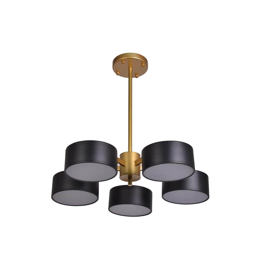 Bethel International LED Flush Mount Gold Metal