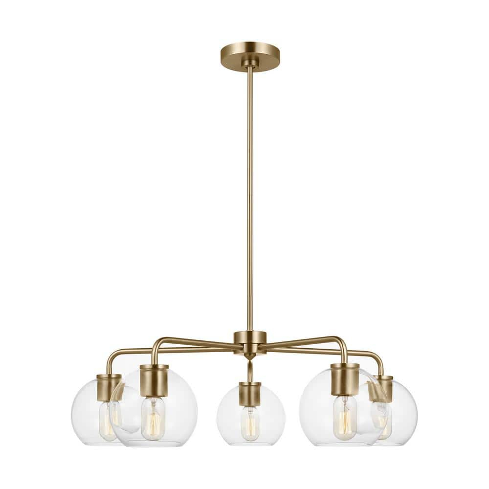 Rooks 5 Light Metal Dimmable Sputnik Chandelier