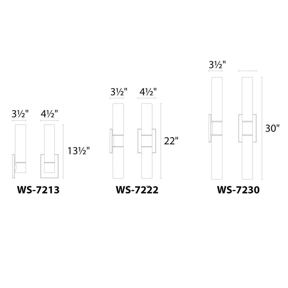 Elementum Outdoor Chrome Cylinder 30" LED Vanity Light