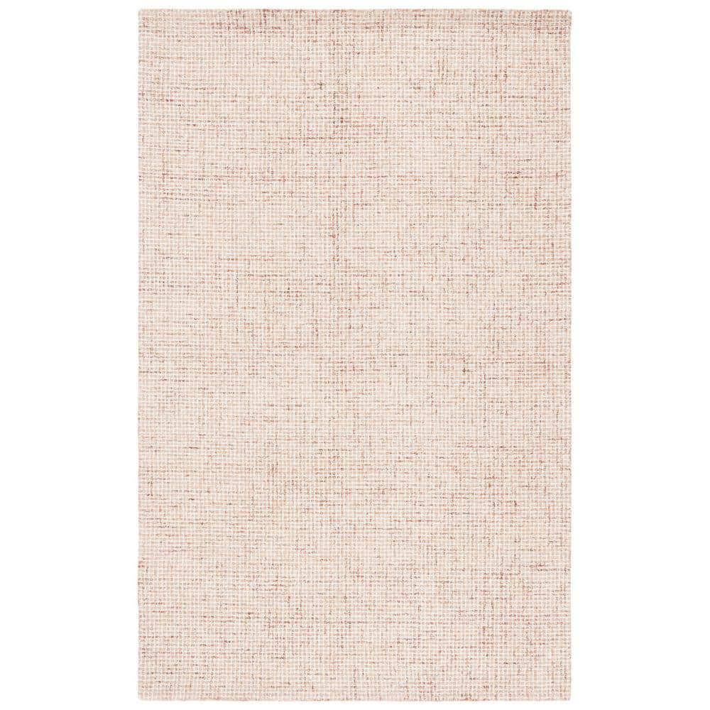 SAFAVIEH Martha Stewart Solid Area Rug, Rust/Ivory, 5' x 8'