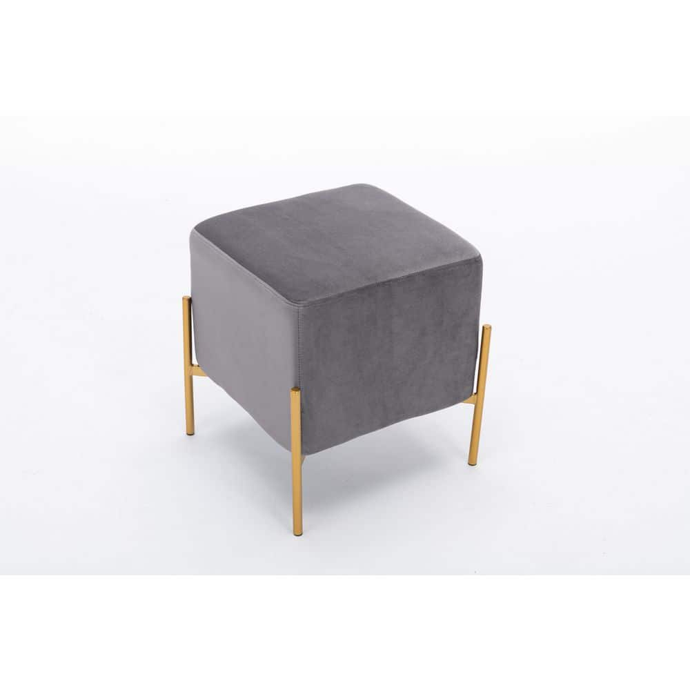 Carolina Classics Adadon Upholstered Accent Stool/Footrest in Gray