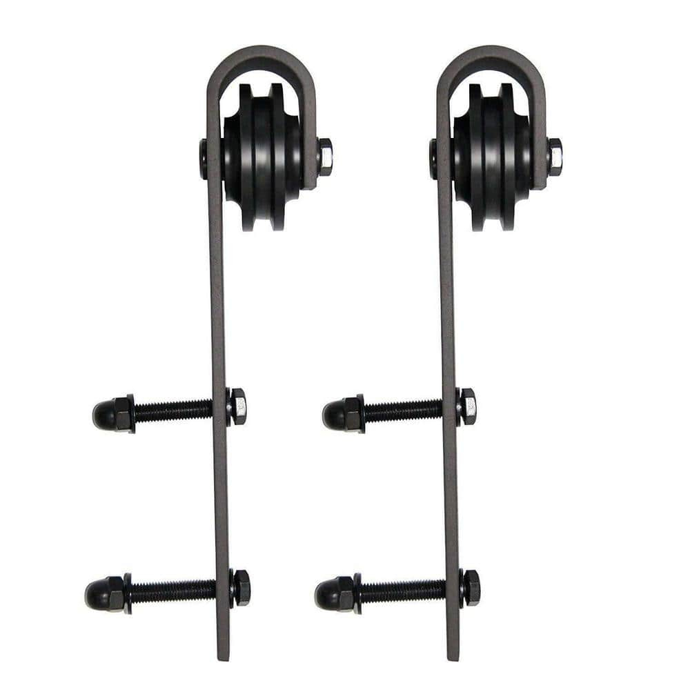 72 in x 96 in Oak Solid Wood Sliding Barn Door with Hardware Kit