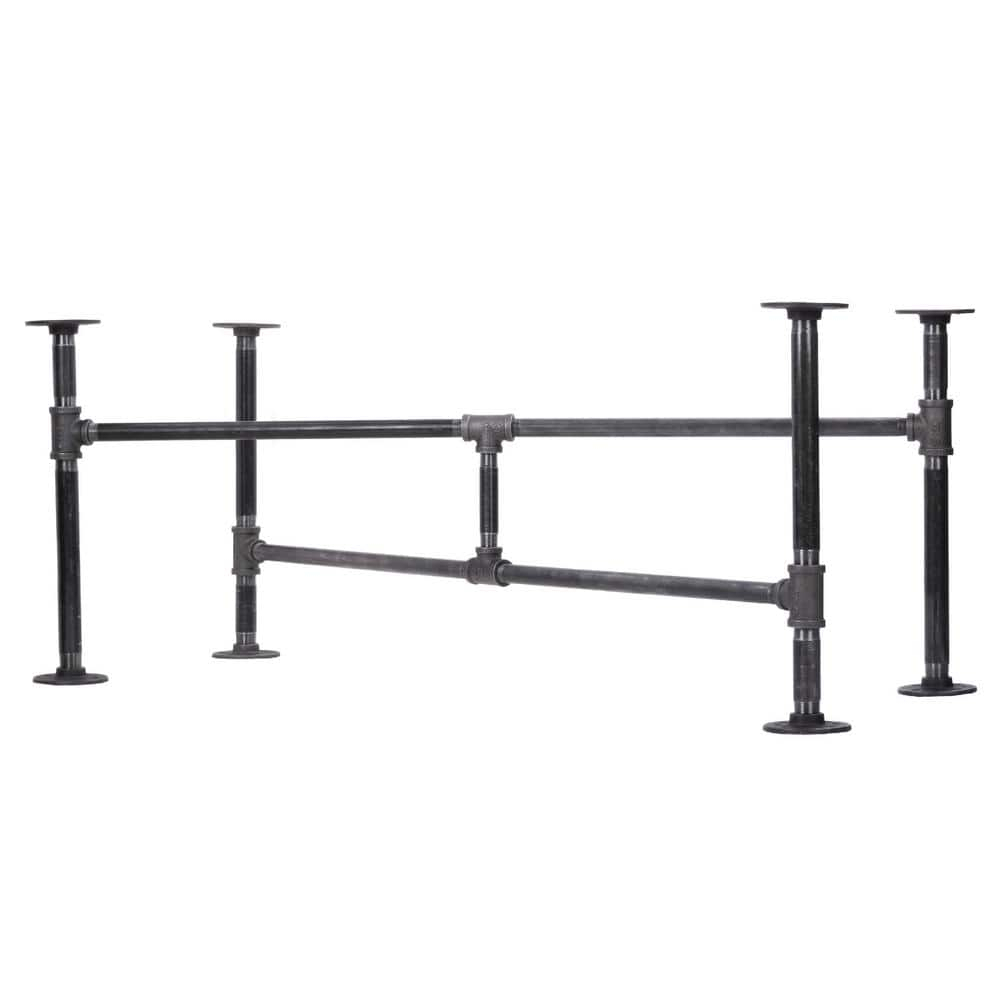 Pipe-Decor.com Turnpike Coffee Table Made with Wood Iron Steel