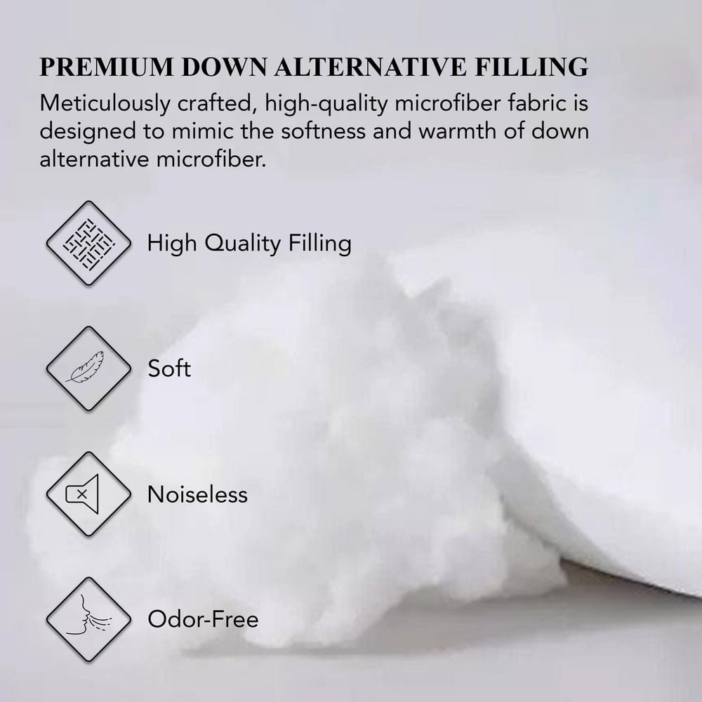 A1 Home Collections Pilow Pack of 4 Down Alternative Throw Pillow Inserts, 18x18 Inch, White 4 Count