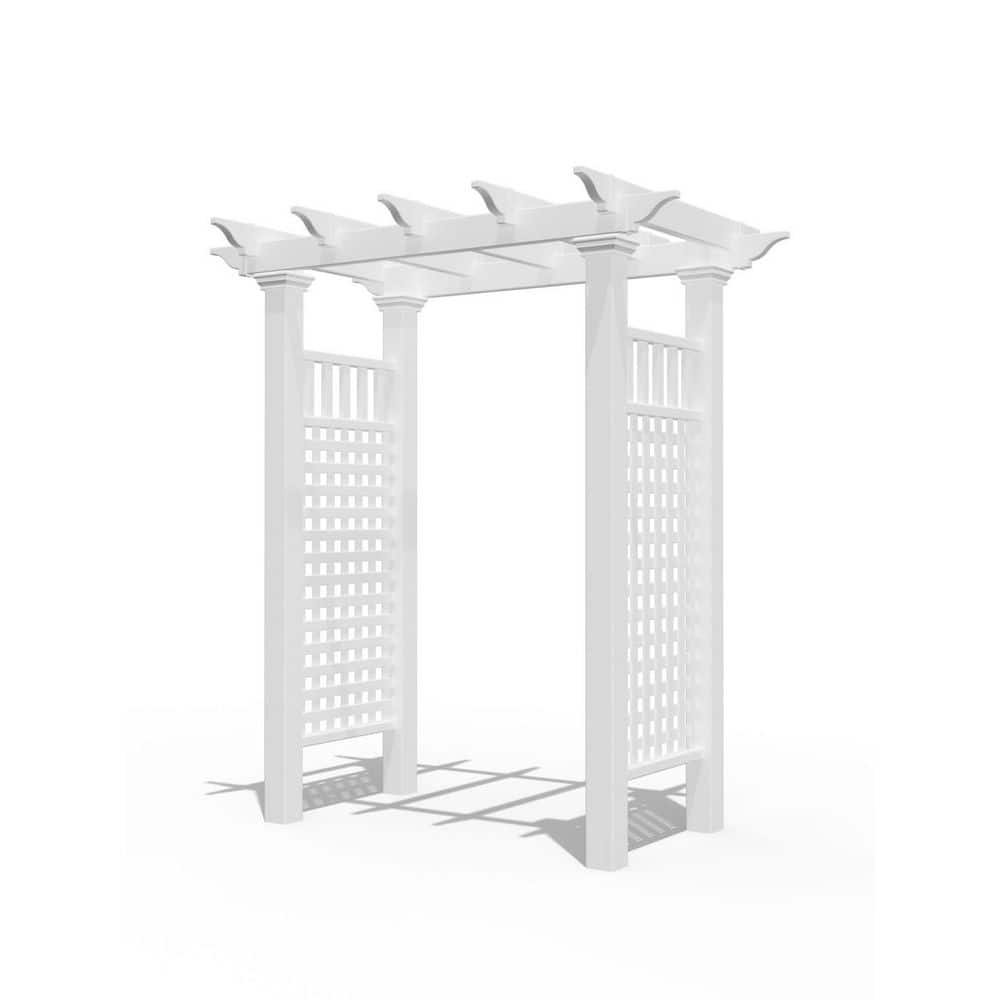 Fairfield White Vinyl Traditional Garden Arbor