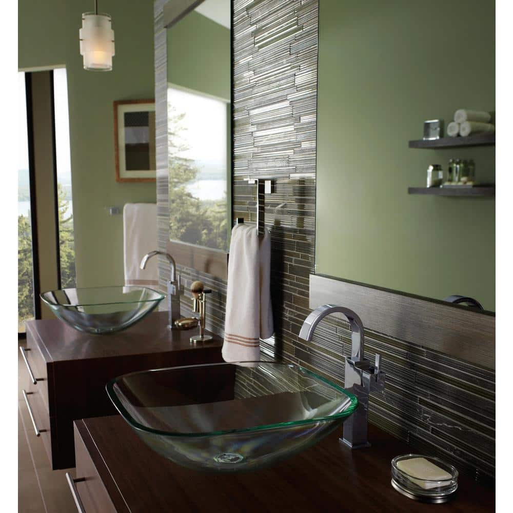 Delta Vero Single Handle Vessel Bathroom Faucet, Chrome
