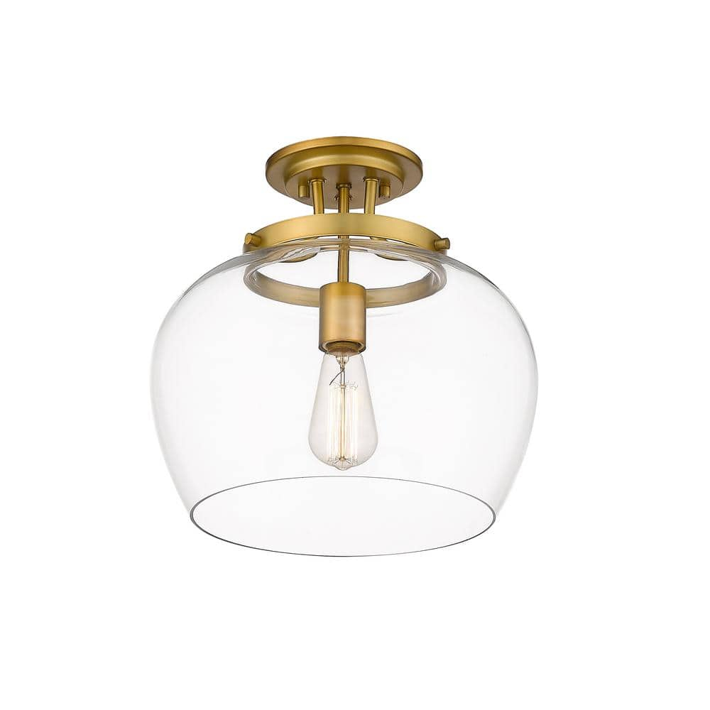 Z-Lite Joliet 1 - Light Semi-Flush Mount in  Olde Brass