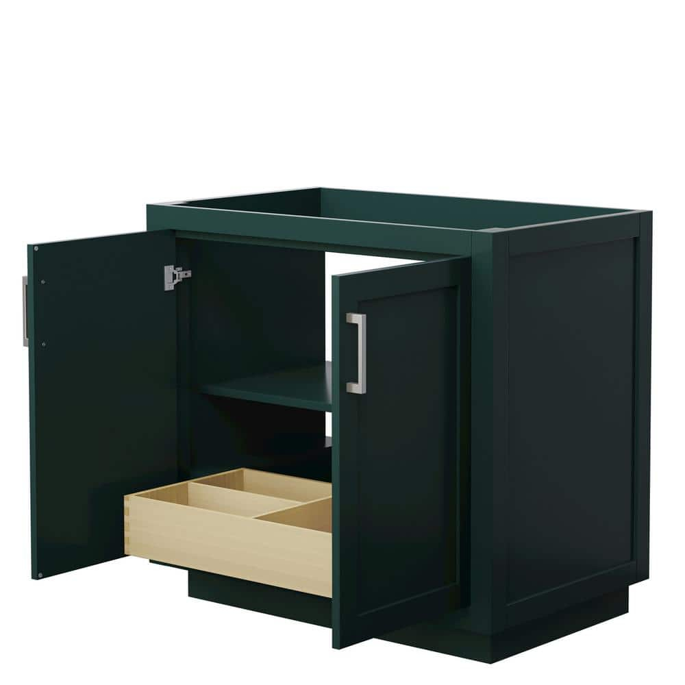 Wyndham Collection Miranda 36" Wood Single Bathroom Vanity - Nickel/Green