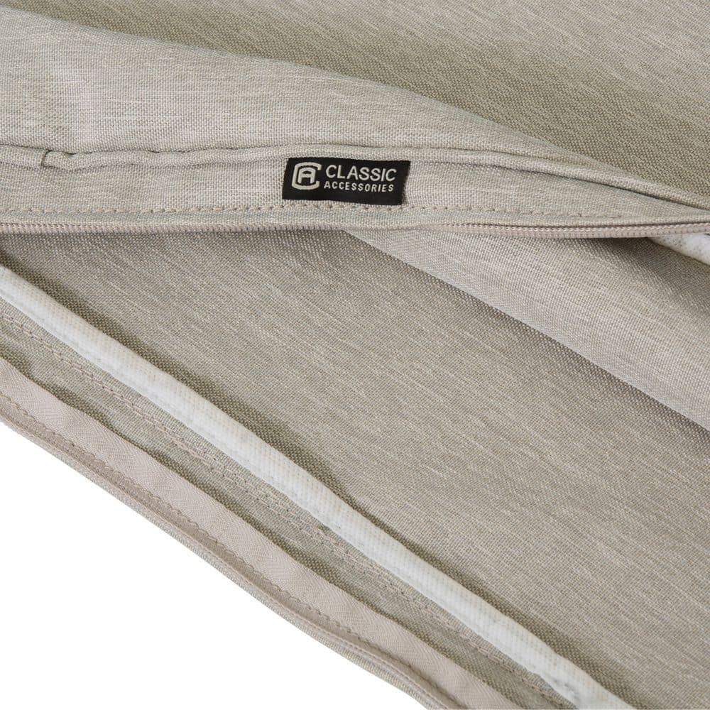 Classic Accessories Montlake FadeSafe Water-Repellent 48 x 18 x 3 Inch Outdoor Bench Cushion, Heather Grey