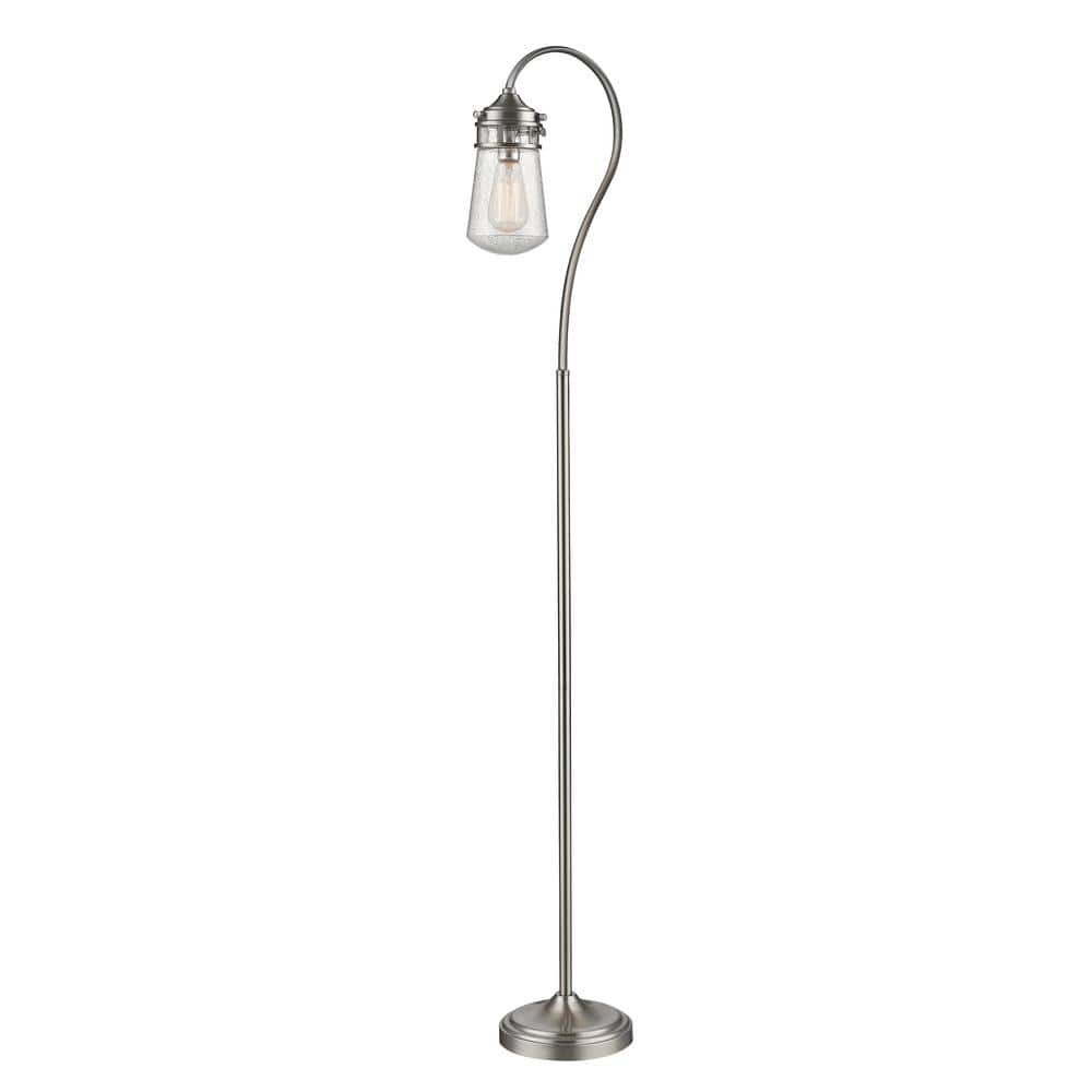 1 Light Floor Lamp In Billiard Style 8 Inches Wide By 58.25 Inches High-Brushed Nickel Finish Z-Lite Fl120-Bn