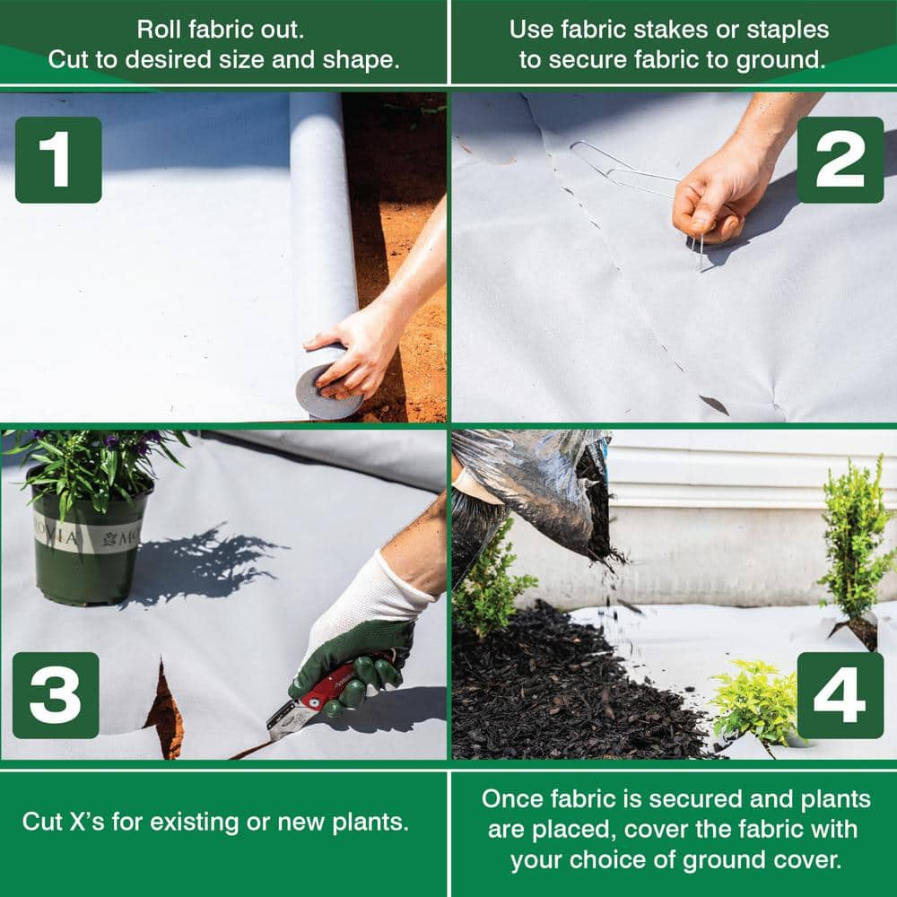 4 ft. x 100 ft. Heavy Duty Matrix Grid Weed Control Landscape Fabric