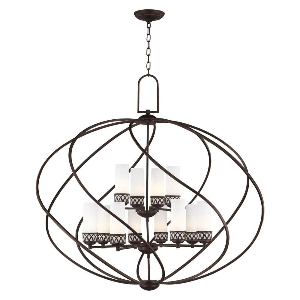 Livex Lighting 47199-67 Westfield 12-Light Foyer Chandelier, Olde Bronze