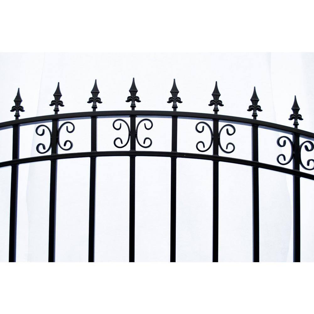 ALEKO Garden Yard Steel Single Sliding 12' Gate St. Louis Style with Gate Opener