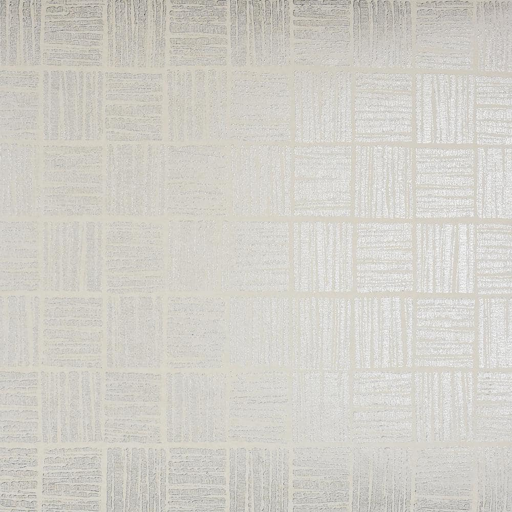 Brewster Glint Cream Distressed Geometric Wallpaper