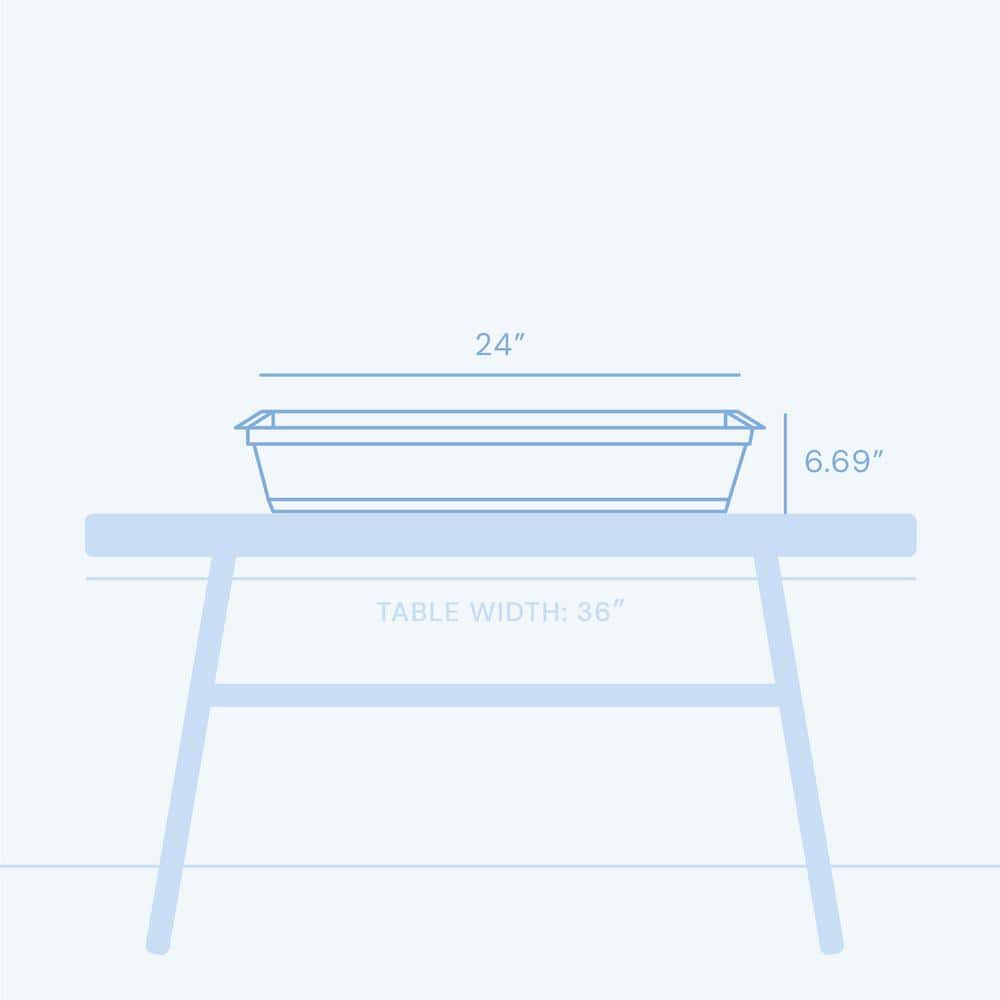 Bloem 24-in Wide Dura Cotta Resin Window Box Planter - Charcoal Gray