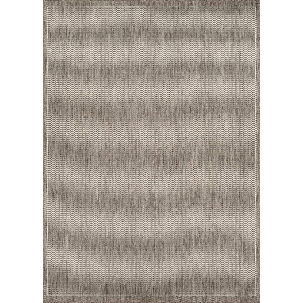 Couristan Recife Saddle Stitch Indoor /Outdoor Area Rug, Champagne- Taupe, 5'10" x 9'2"