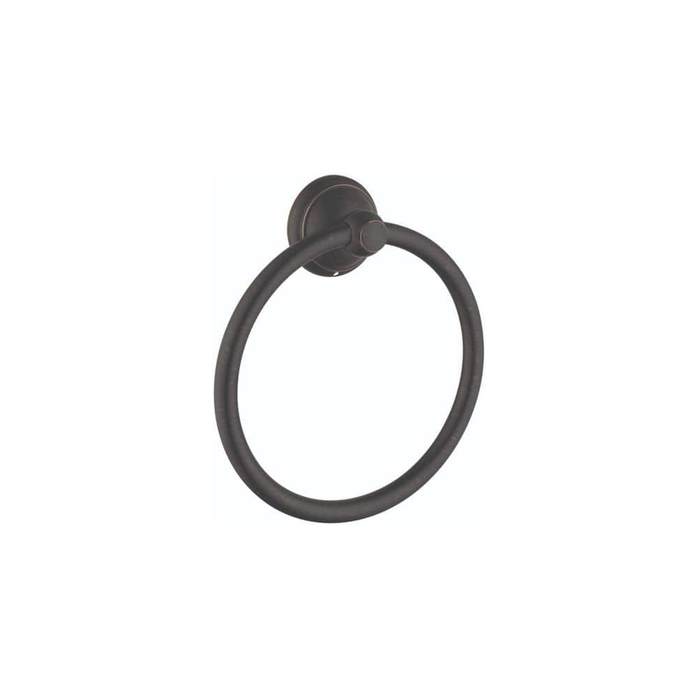 hansgrohe -Towel Ring Timeless 7-inch Classic Holder in Rubbed Bronze, 06095920
