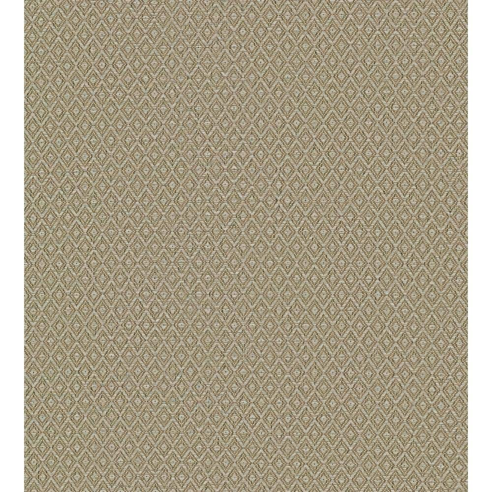 Hui Light Brown Geometric Grasscloth Wallpaper Roll