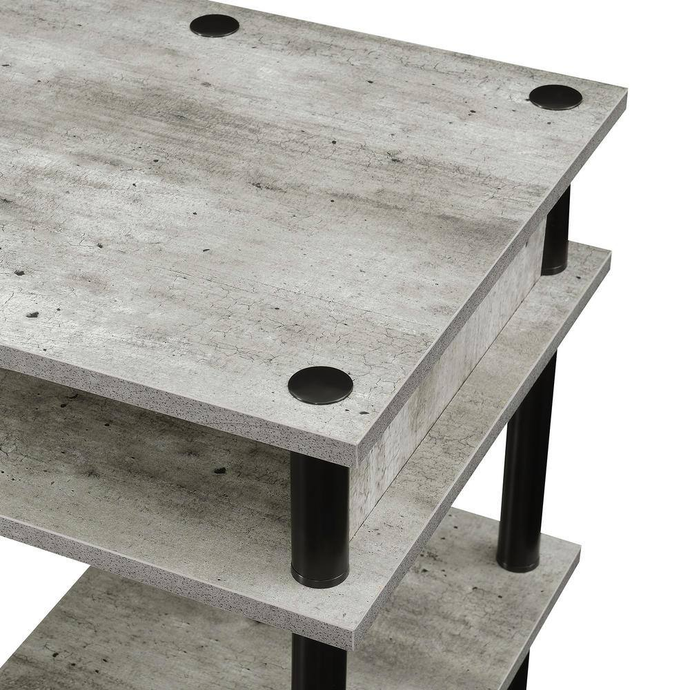 Convenience Concepts Designs2Go 30" Tall No Tools Student Desk with Shelves, Faux Birch/Black