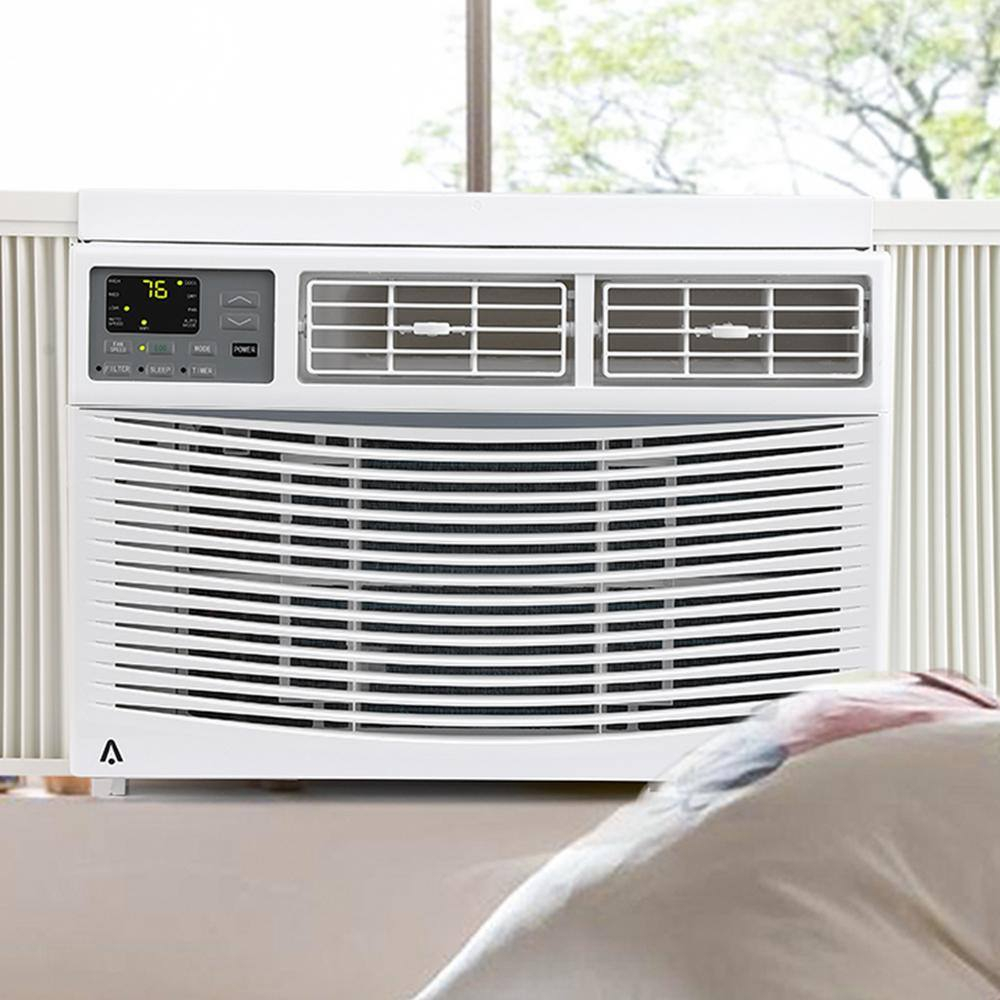 8,000 BTU (DOE) 115 Volts Window Air Conditioner Cools 350 sq. ft. with Remote and APP Control in White