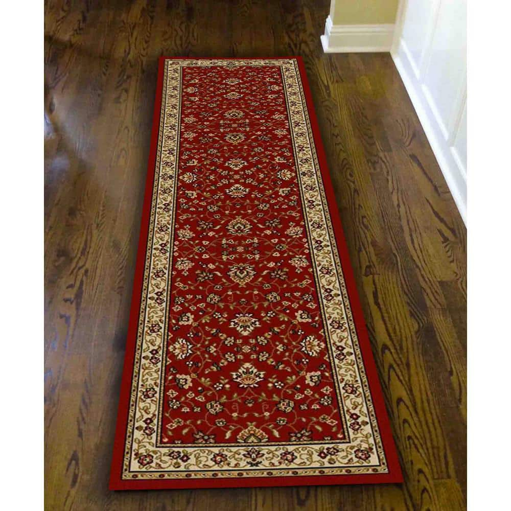 Radici Usa Como Area Rug 1597 Red Italian Bordered 2' 2" x 7' 7" Rectangle
