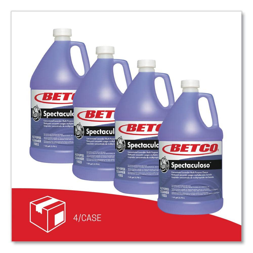 Betco Spectaculoso Multipurpose Cleaner, Lavender Scent, 1 Gal Bottle, 4/Carton