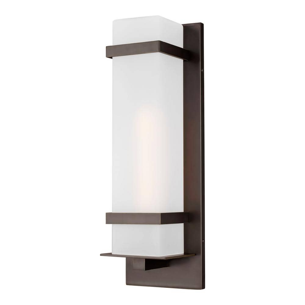 Generation Lighting Alban 1 -Light 24.63-in H Antique Bronze Hardwired Outdoor Wall Light