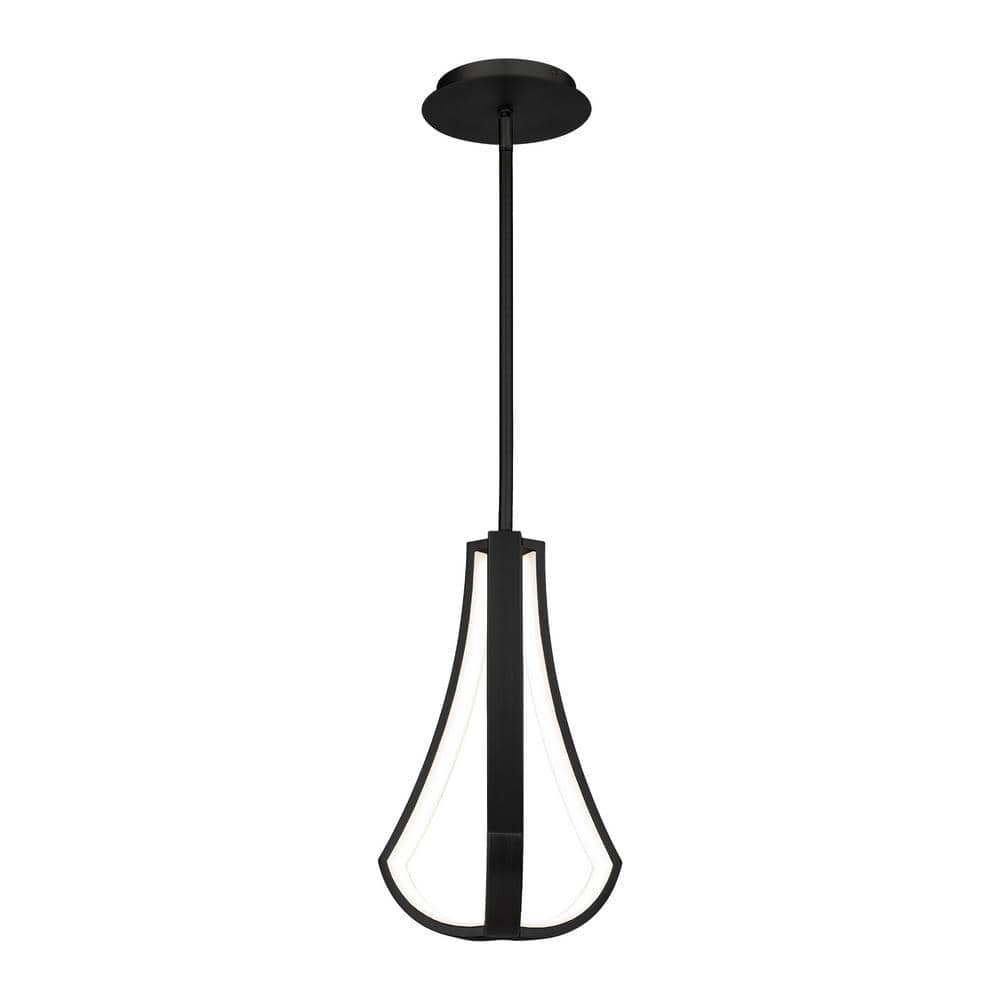 WAC Lighting Artemis 14" LED 3000K Contemporary Aluminum Mini Pendant in Black
