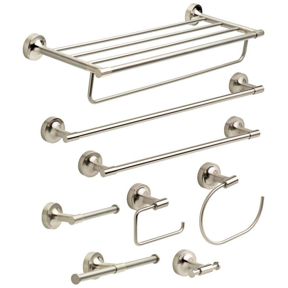 Voisin Brushed Nickel Wall Mounted Towel Ring