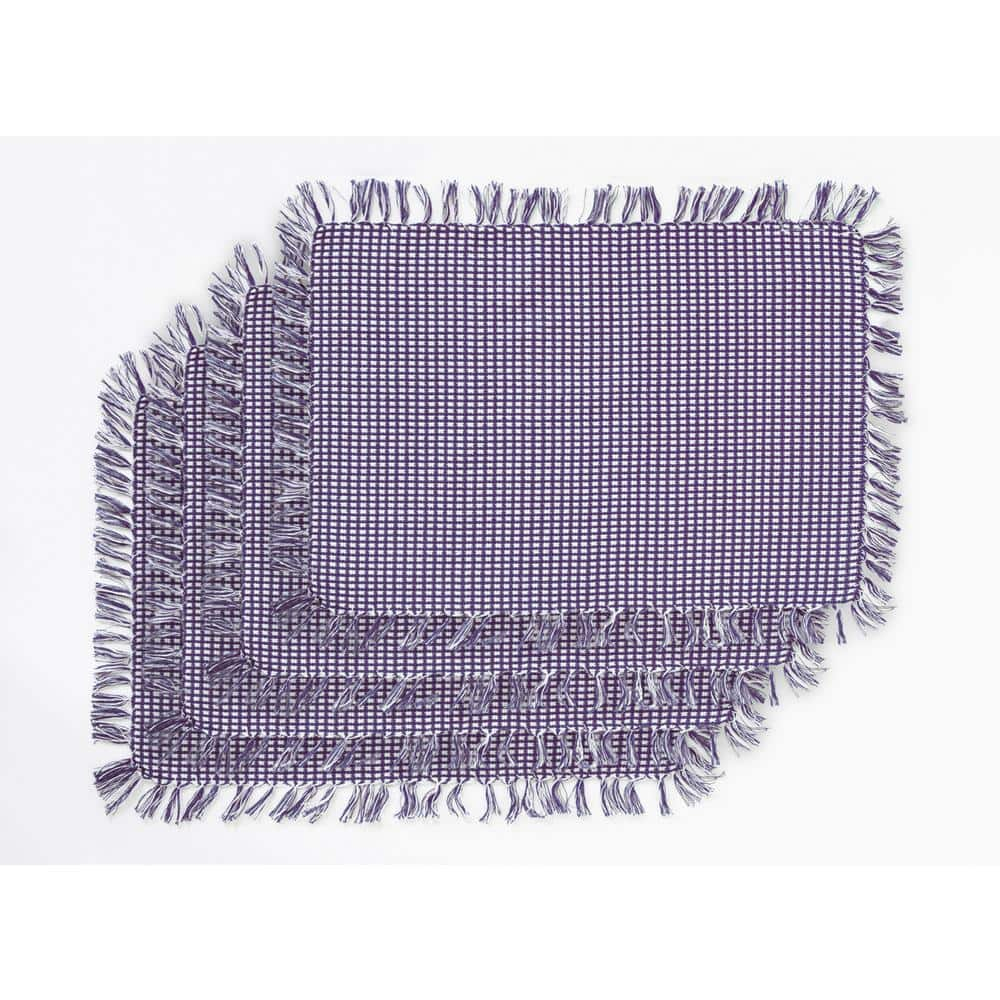 Homespun Check Marine 100% Cotton Placemat (Set of 4)