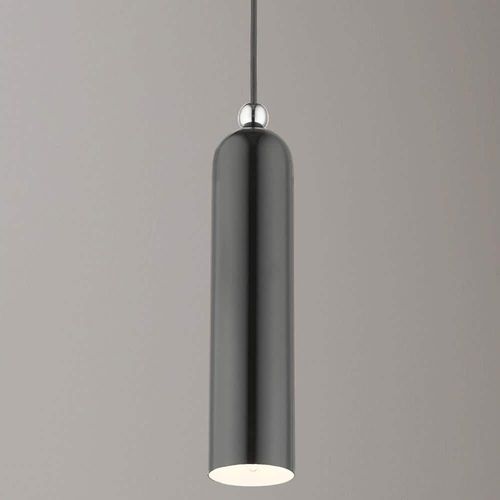 Livex Lighting Ardmore 1 - Light Pendant in  Shiny Dark Gray
