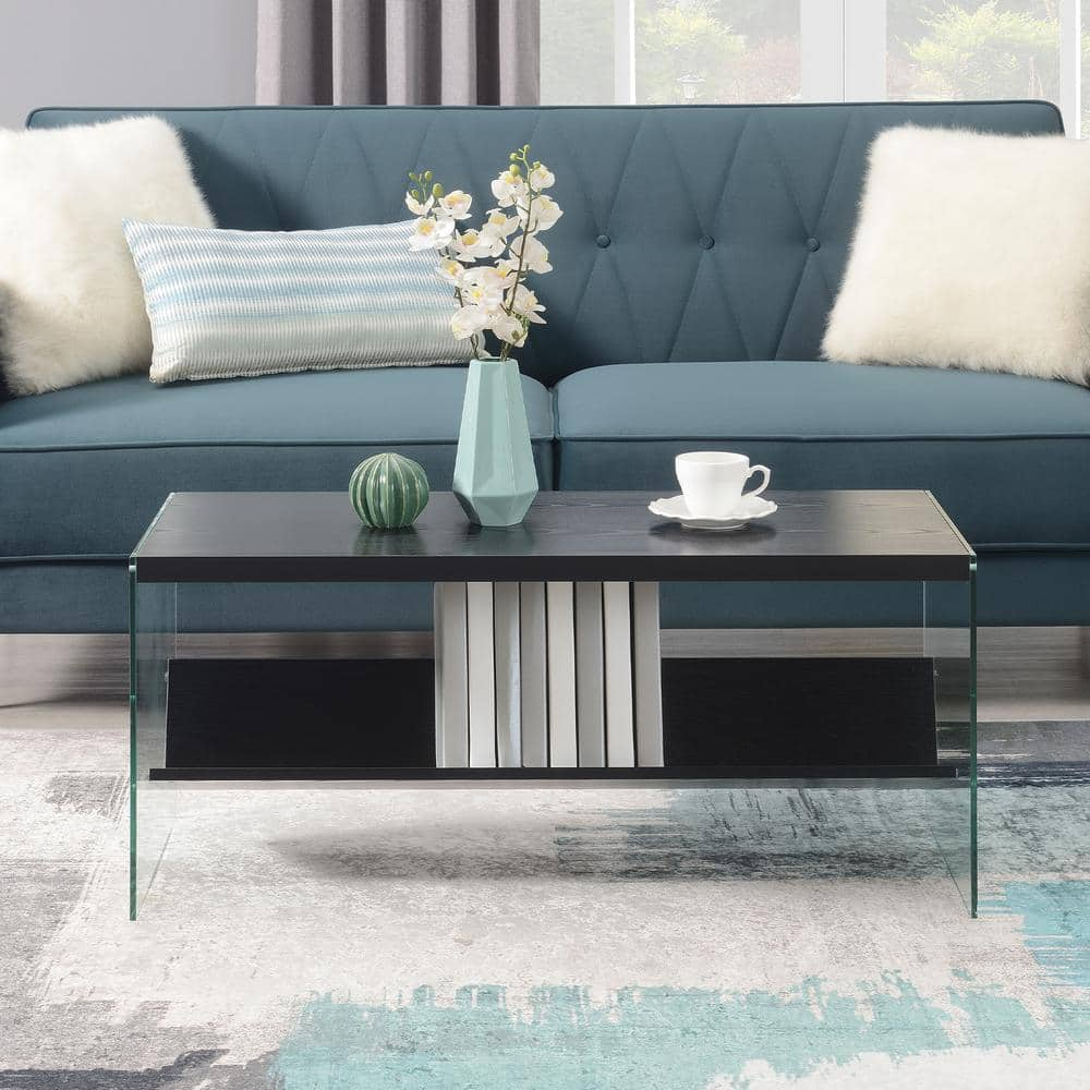 SoHo Coffee Table with Shelf, Black