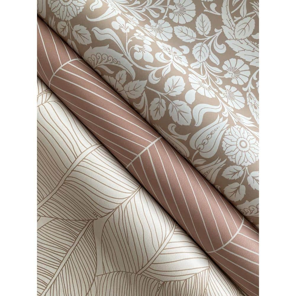 Design Department Cordelia Pink Baroque Blooms Wallpaper, 20.9-in by 33-ft