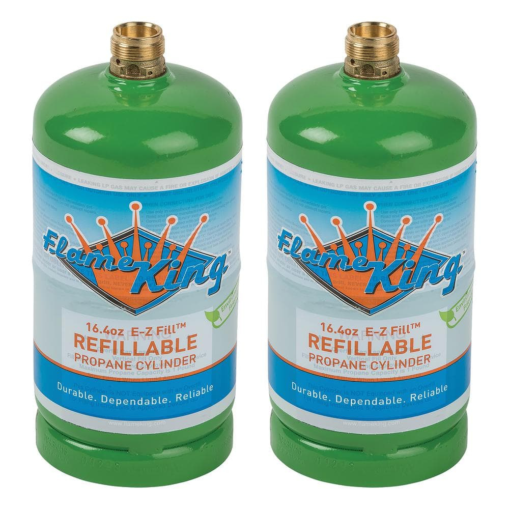 Eco-Friendly Green Refillable 1lb Propane Cylinder 2-Pack