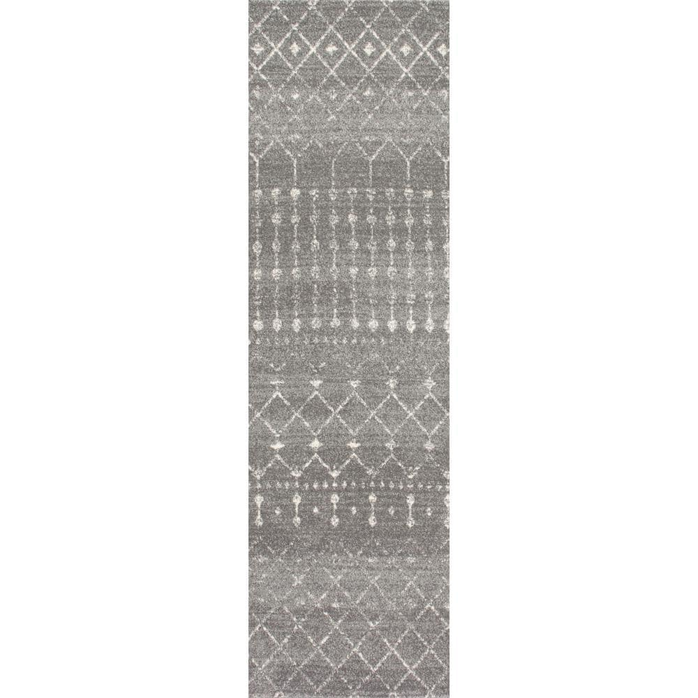 nuLOOM Moroccan Blythe Dark Grey 2' 8" x 8' Transitional Runner Rug