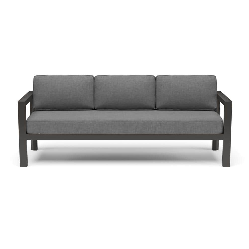 Homestyles Grayton Gray Aluminum Outdoor Aluminum Sofa