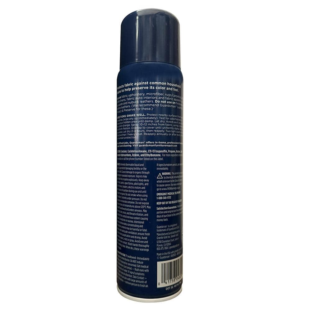 Guardsman Fabric Defense & Upholstery Water Repellent Spray, Protector & Stain Prevention for Microfiber, Rugs, Carpeting, Fabric Furniture, Apparel, and Shoes, Unscented, 11 oz