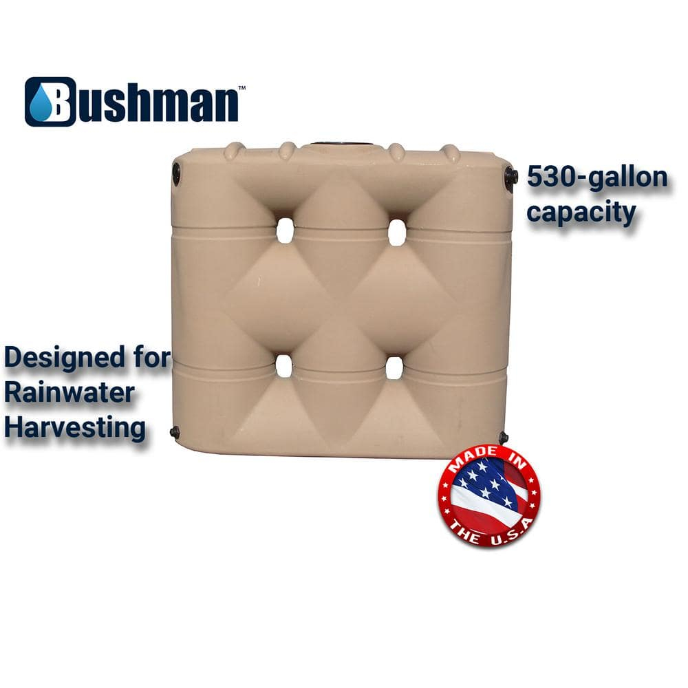 Bushman 530-Gallon Plastic Brown Water Storage Tank