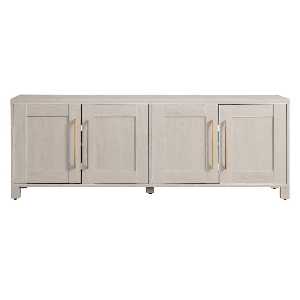 Evelyn&Zoe Chabot Rectangular TV Stand for TV's up to 75", Alder White