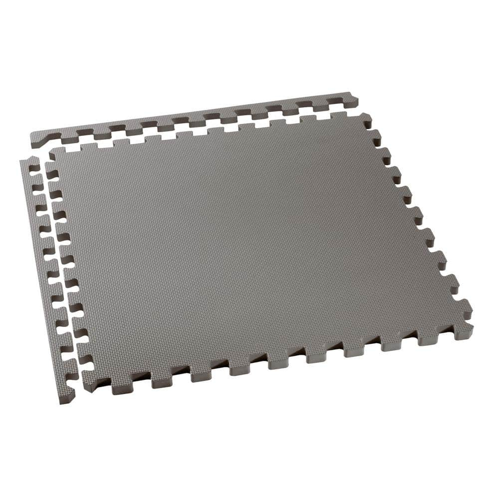 We Sell Mats 1" Thick Multipurpose Exercise Floor Mat with EVA Foam, Interlocking Tiles, Anti-Fatigue for Home or Gym, 24 in x 24