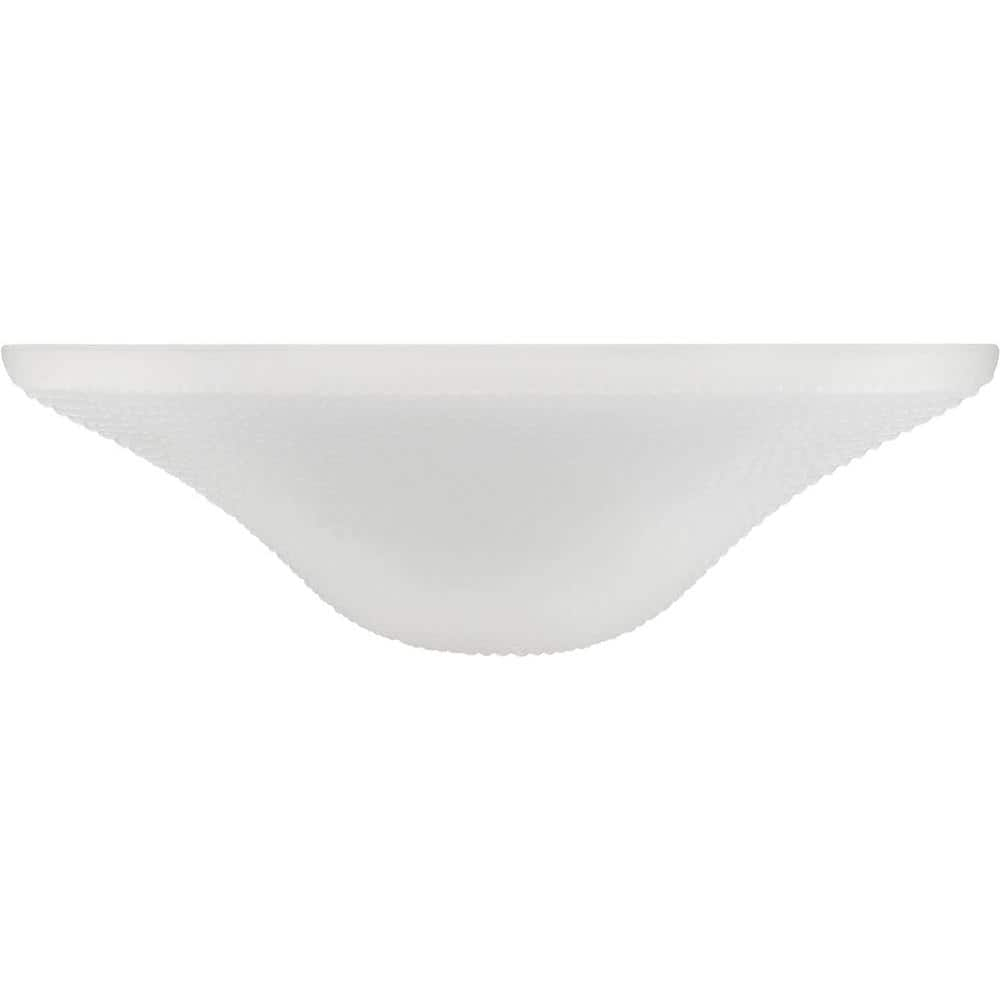 Glass Shade 4-3/4 H., White Frosted Glass Bell Torchiere/Swag Lamp and Pendant Shade with 1-5/8 in. Neckless Fitter