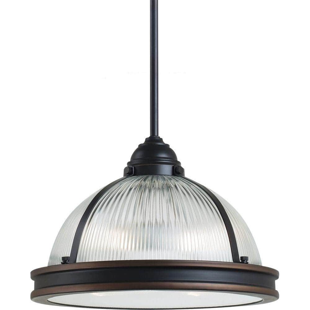 Autumn Bronze Prismatic Glass 2-Light Pendant