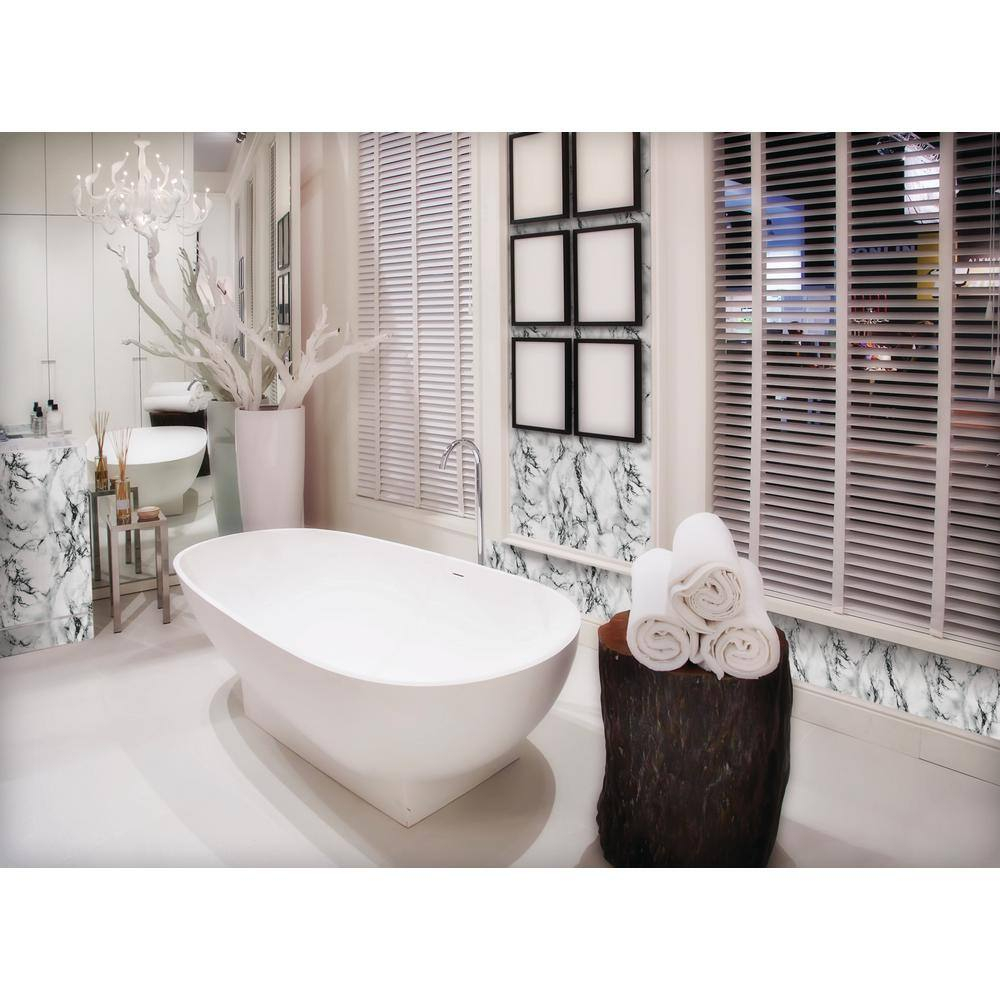 Grey and Black Marble Adhesive Film